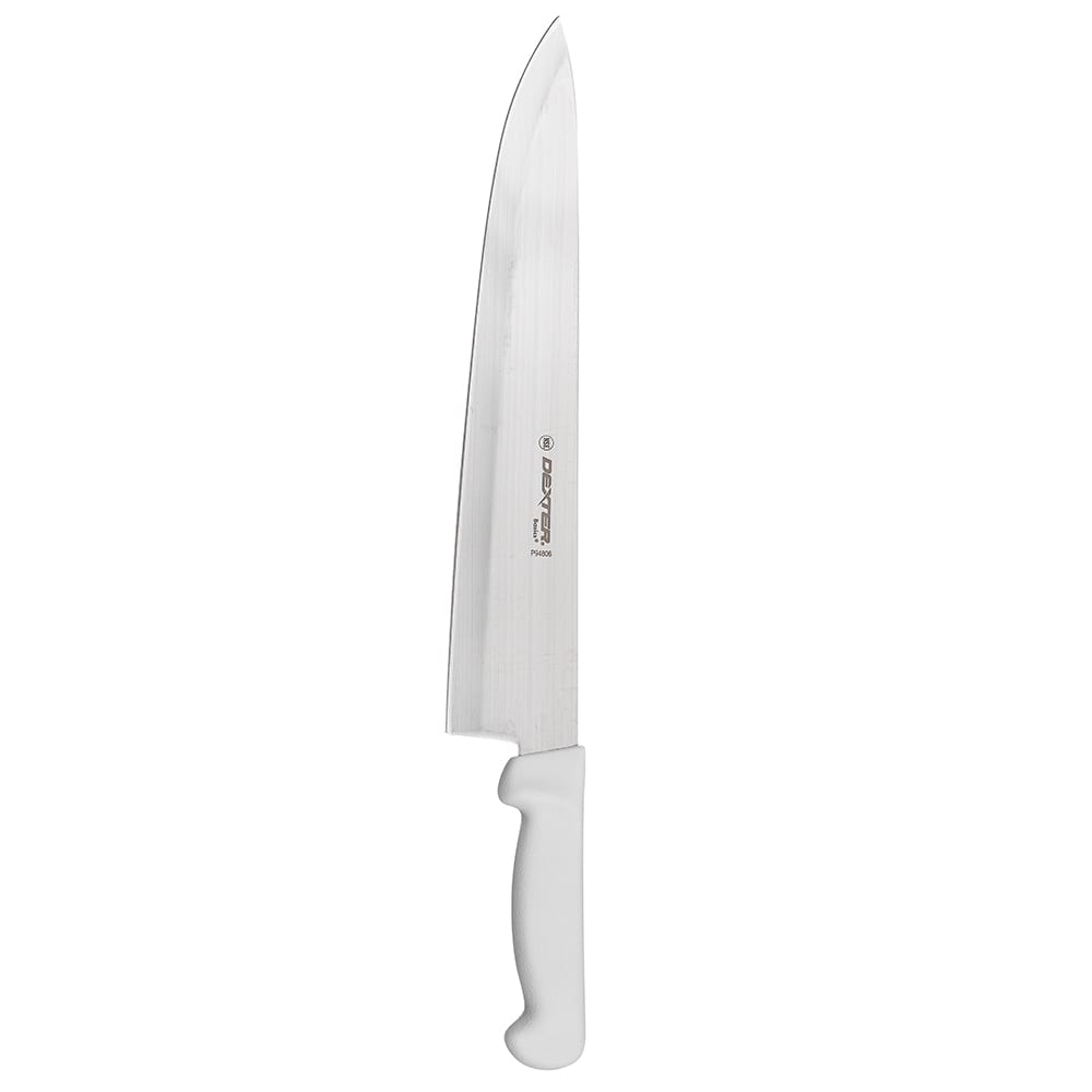 Dexter Russell P94806 12" Chef's Knife w/ Polypropylene White Handle, Carbon Steel