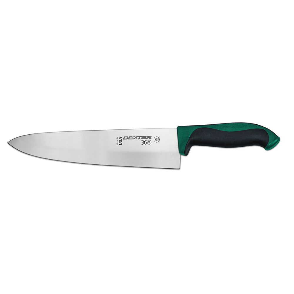 Dexter Russell S360-10G-PCP 10" Stamped Chef's Knife w/ Straight Edge, Carbon  Steel
