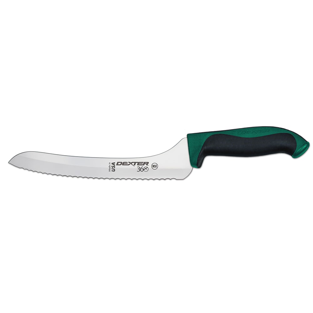 Dexter Russell S360-9SCG-PCP 9" Stamped Slicer Knife w/ Scalloped Edge, Carbon Steel