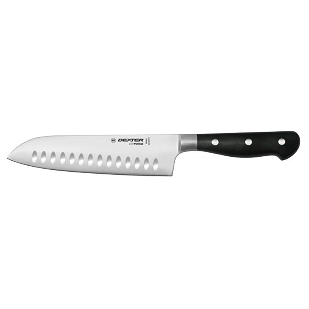 Dexter Russell 38463 7" Santoku Knife w/ Stainless Steel Blade & Black POM Handle