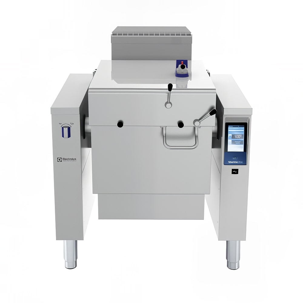 Electrolux Professional 587027 24 gal. Tilt Skillet - Open Leg Base, Peened Interior, Natural Gas