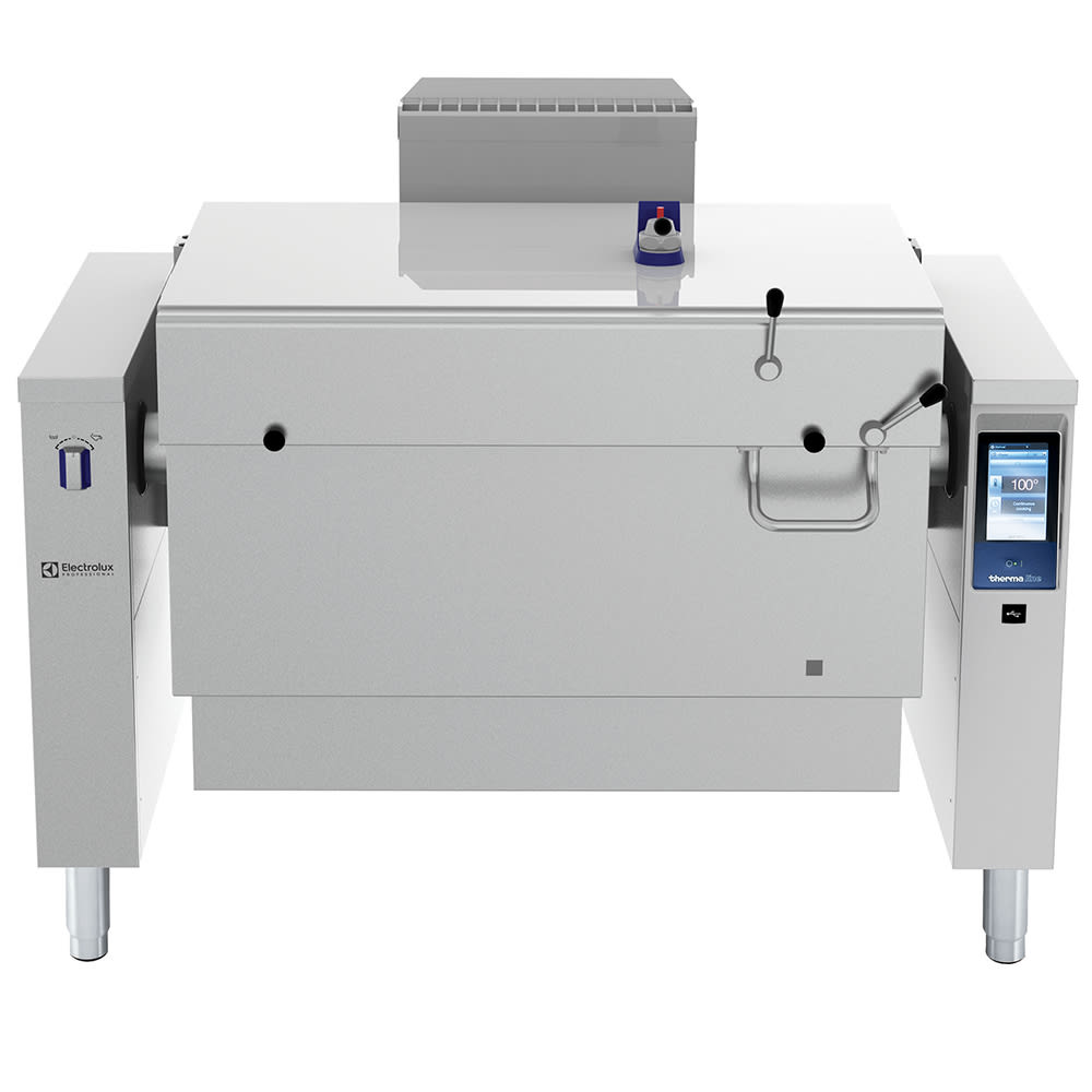 Electrolux Professional 587028 45 gal. Tilt Skillet - Open Leg Base, Peened Interior, Natural Gas