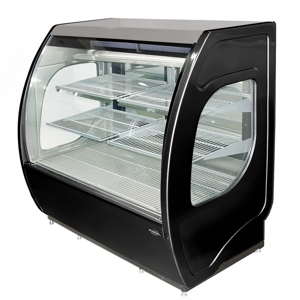 Fogel ELITE-4-DC-HC-B 48 1/2" Full Service Bakery Display Case w/ Curved Glass - (3) Levels, 115v