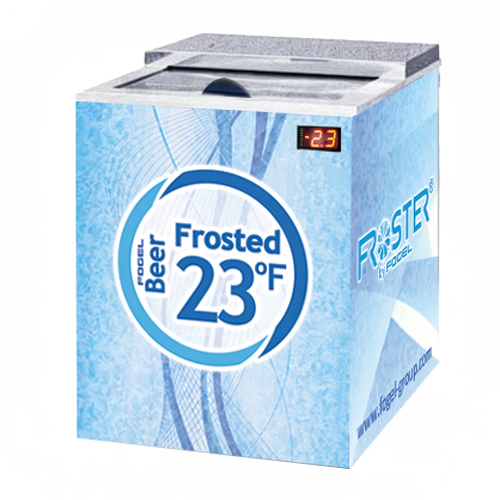 Fogel FROSTER-B-25-HCB 26" Forced Air Bottle Cooler - Holds (96) 12 oz Bottles, Black, 115v