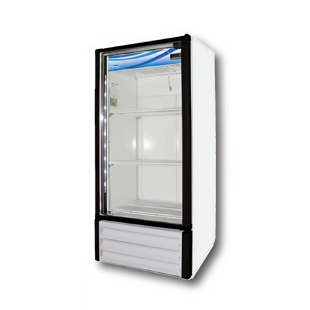 Fogel VR-10-HC-US 25 5/8" One Section Glass Door Merchandiser - (1) Right Hinged Door, White, 115v