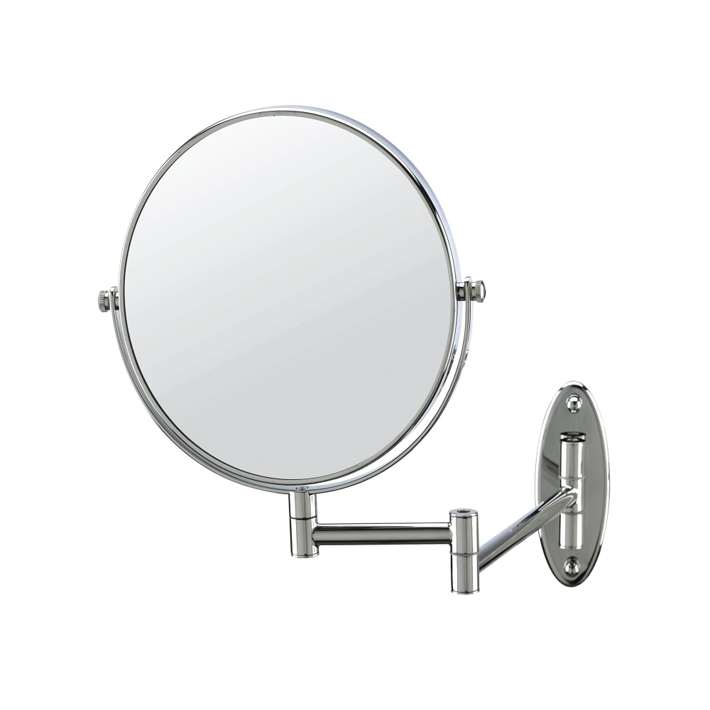 Conair Hospitality 8" Wall-Mount Mirror - Standard View & 5x Magnification, Polished Chrome (41741W)