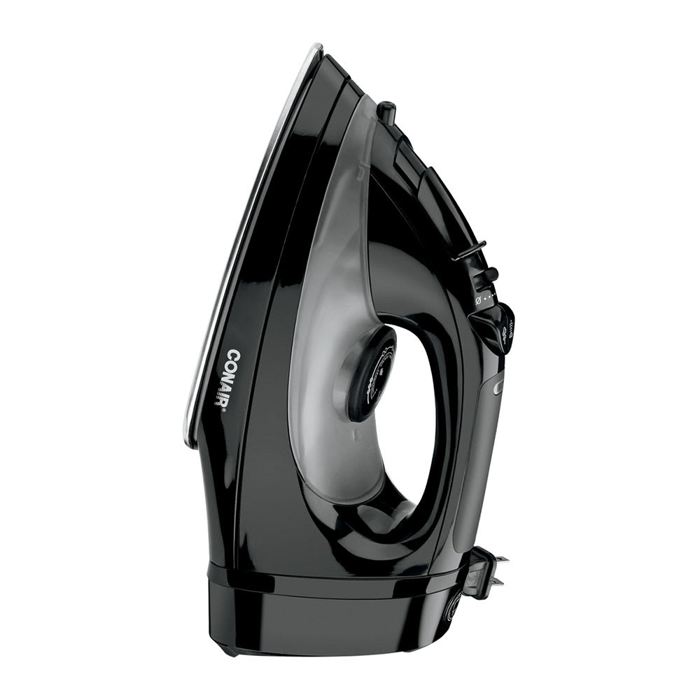 Conair Hospitality Steam Iron w/ Retractable Cord - Adjustable Temperature Control, Black, 120v (WCI306RBK)