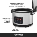 Waring WRC40 40 Cup Electric Rice Cooker/Warmer w/ Digital Controls, 120v thumbnail 10