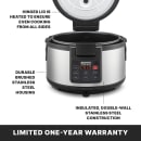 Waring WRC60 60 Cup Electric Rice Cooker/Warmer w/ Digital Controls, 120v thumbnail 17