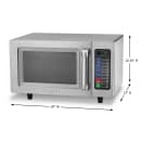 Waring WMO90 1000w Commercial Microwave w/ Touch Pad - 120v thumbnail 5