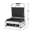Waring WPG250TX Single Commercial Panini Press w/ Cast Iron Grooved Plates - 120v thumbnail 2