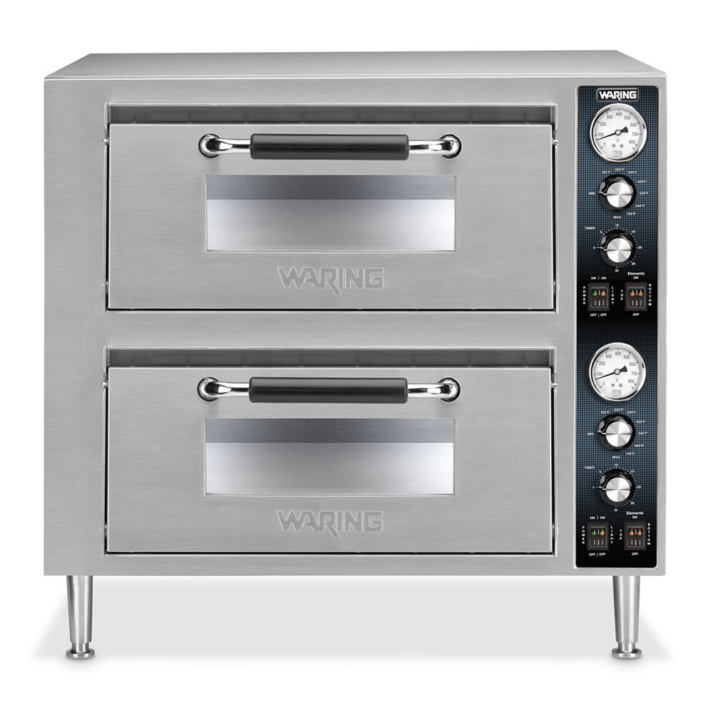 Waring WPO750 Countertop Double Multi-Purpose Deck Oven - 240v