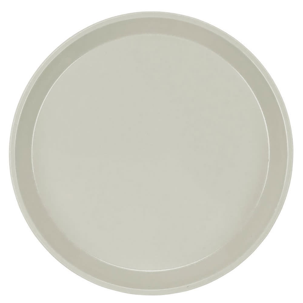 Cambro 1000101 10" Round Serving Camtray - Fiberglass, Antique Parchment