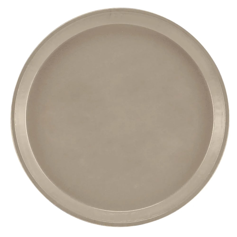 Cambro 1000199 10" Round Serving Camtray - Fiberglass, Taupe