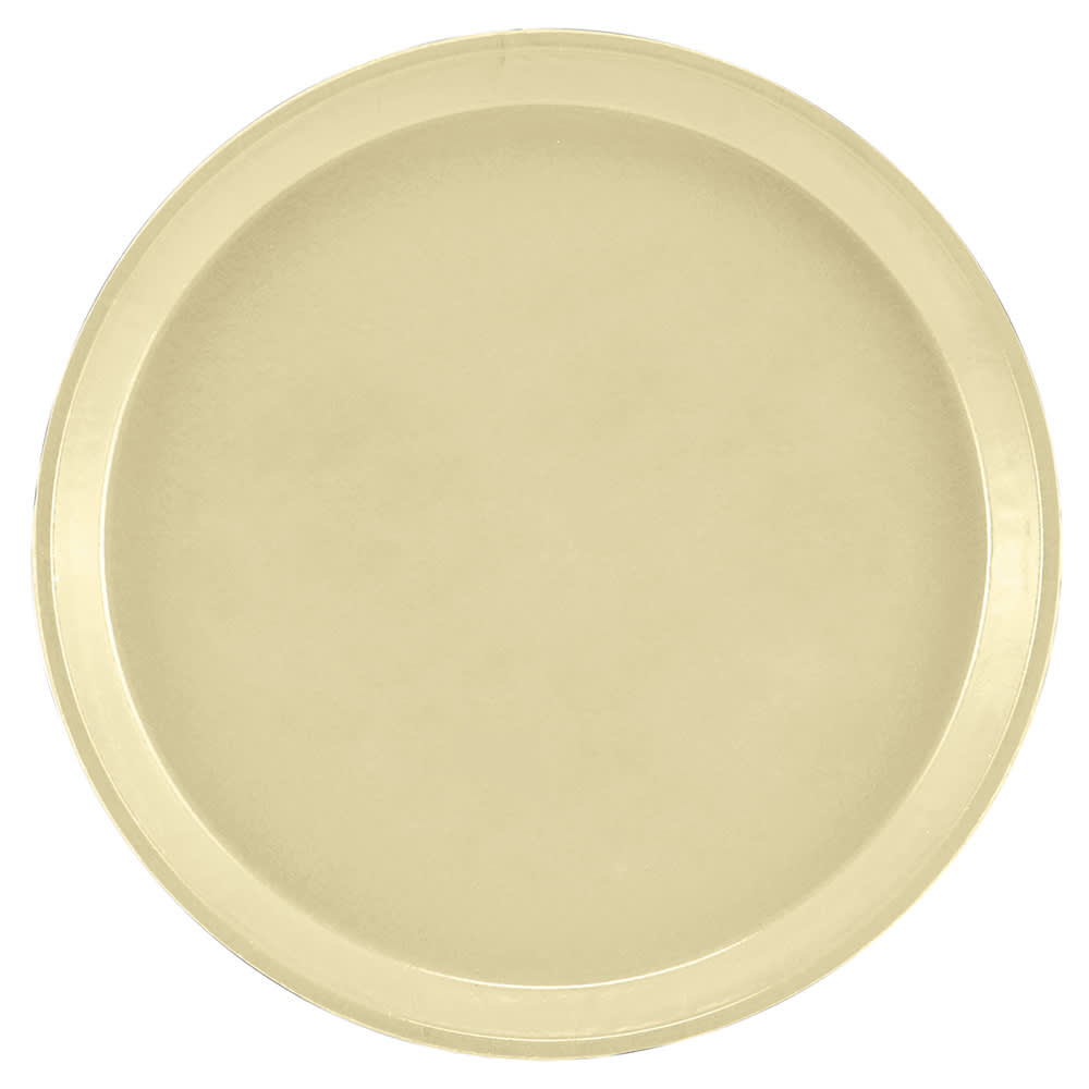 Cambro 1000536 10" Round Serving Camtray - Fiberglass, Lemon Chiffon