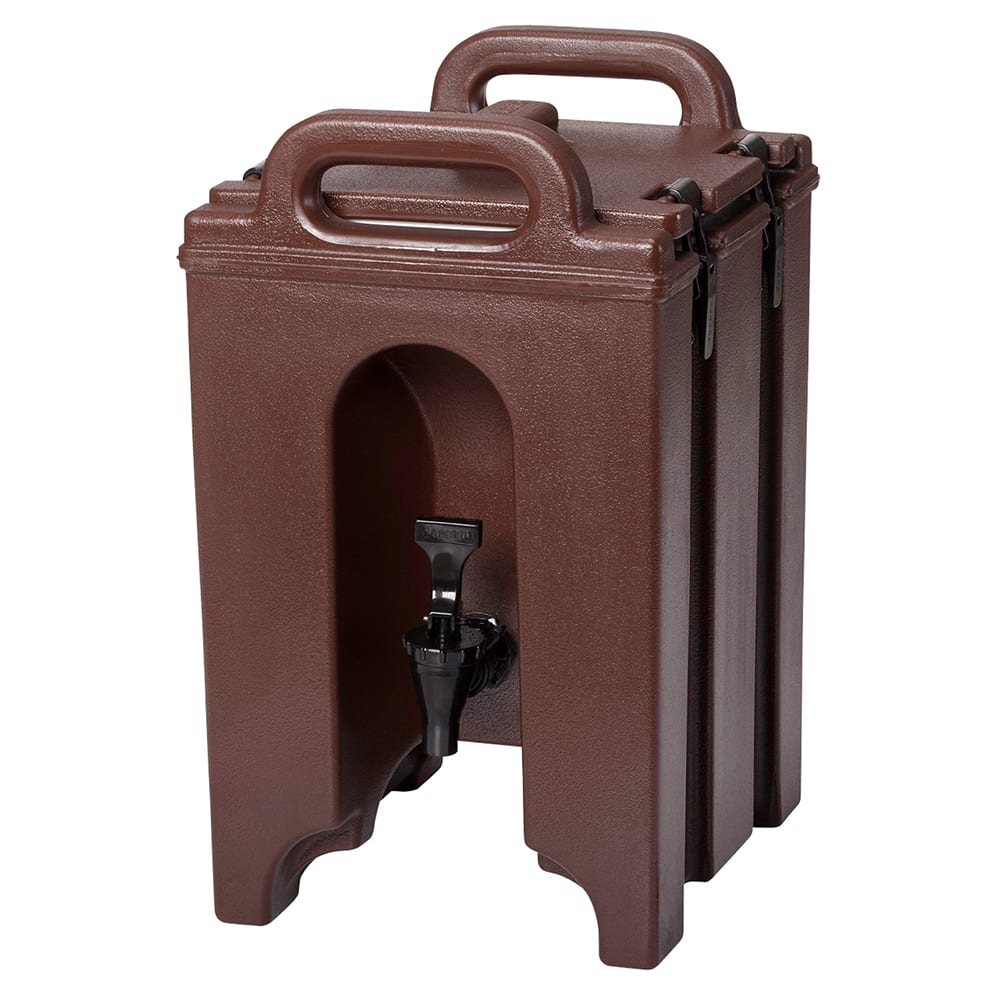 Cambro 100LCD131 1 1/2 gal Camtainer® Insulated Beverage Dispenser, Dark Brown