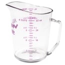 Cambro 100MCCW441 Measuring Cup w/ 1 qt Capacity, Allergen-Free, Polycarbonate, Clear thumbnail 3