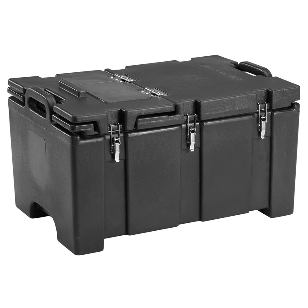 Cambro 100MPCHL110 Camcarriers® Insulated Food Carrier - 40 qt w/ (1) Pan Capacity, Hinged Lid, Black