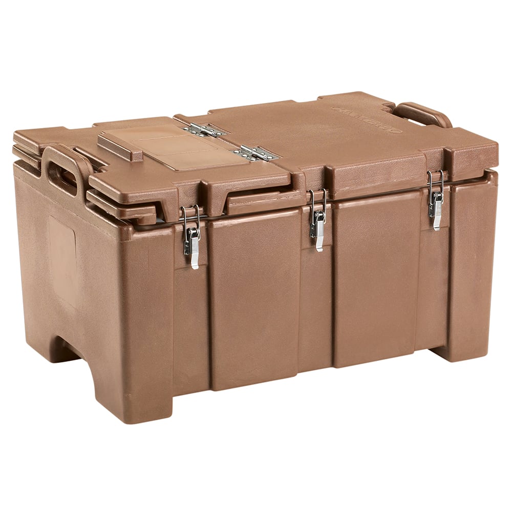 Cambro 100MPCHL157 Camcarriers® Insulated Food Carrier - 40 qt w/ (1) Pan Capacity, Hinged Lid, Beige