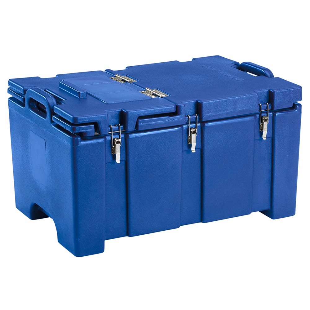 Cambro 100MPCHL186 Camcarriers® Insulated Food Carrier - 40 qt w/ (1) Pan Capacity, Hinged Lid, Navy Blue