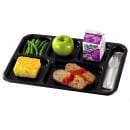 Cambro 10146CW110 Plastic Rectangular Tray w/ (6) Compartments, 10" x 14 1/2", Black thumbnail 2