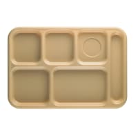 Cambro 10146CW186 Plastic Rectangular Tray w/ (6) Compartments, 10" x 14 1/2", Navy Blue thumbnail 4