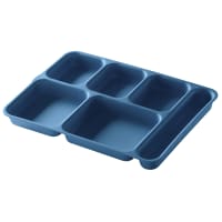 Cambro 10146DCP161 Plastic Rectangular Tray w/ (6) Compartments, 9 15/16" x 13 15/16", Tan thumbnail 2
