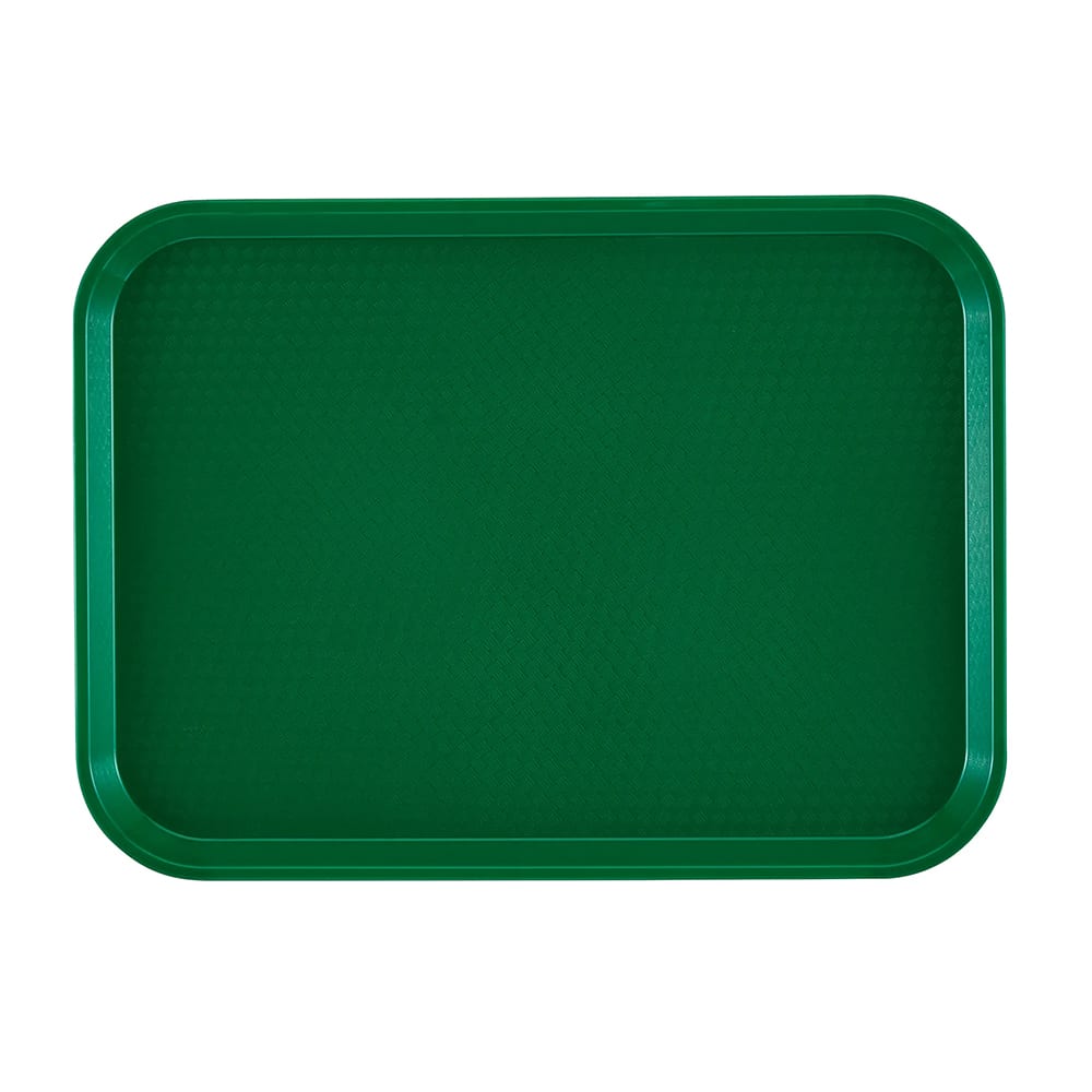 Cambro 1014FF119 Plastic Fast Food Tray - 13 1/2"L x 10 2/5"W, Sherwood Green