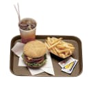 Cambro 1014FF167 Plastic Fast Food Tray - 13 1/2"L x 10 2/5"W, Brown thumbnail 2