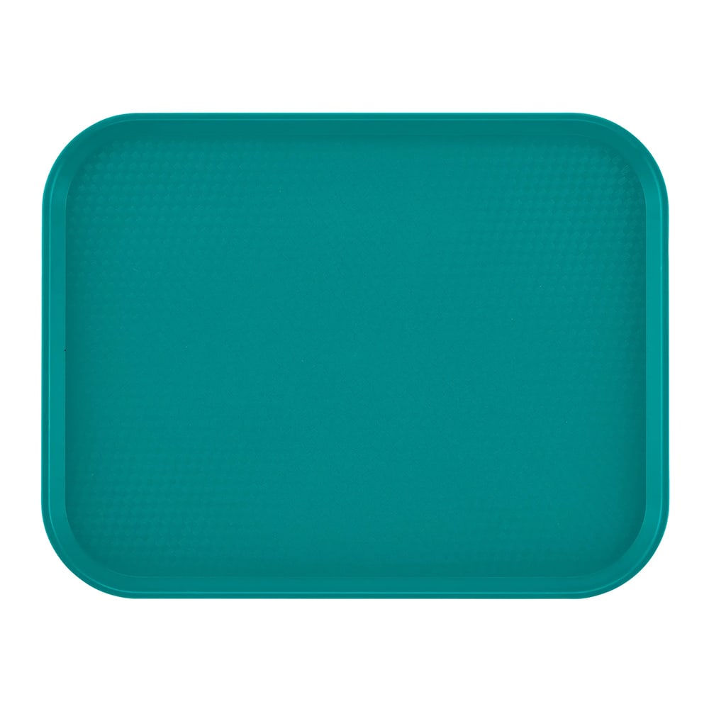 Cambro 1014FF414 Plastic Fast Food Tray - 13 1/2"L x 10 2/5"W, Teal