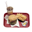 Cambro 1014FF416 Plastic Fast Food Tray - 13 1/2"L x 10 2/5"W, Cranberry thumbnail 2