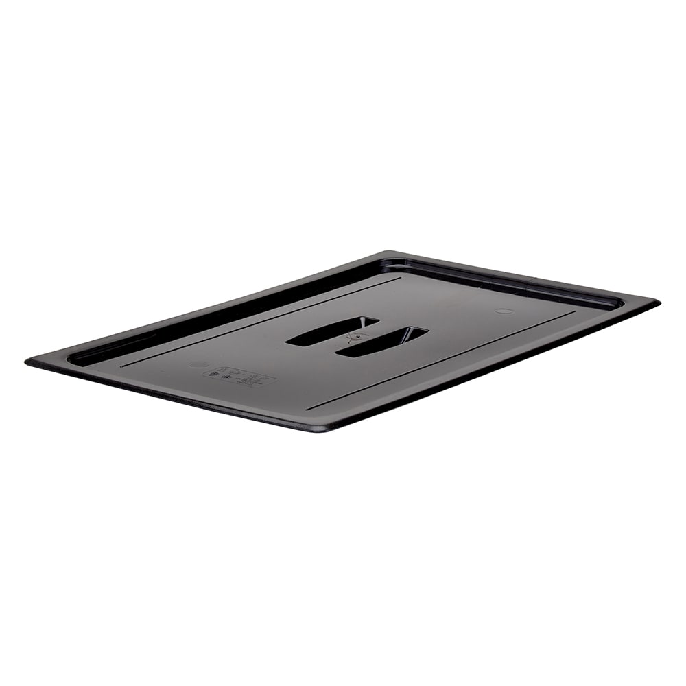 Cambro 10CWCH110 Camwear Food Pan Cover - Full Size, Flat, Handle, Black