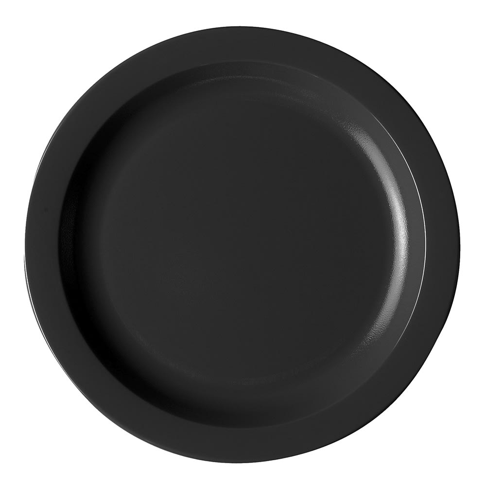Cambro 10CWNR110 10" Round Plastic Dinner Plate, Black