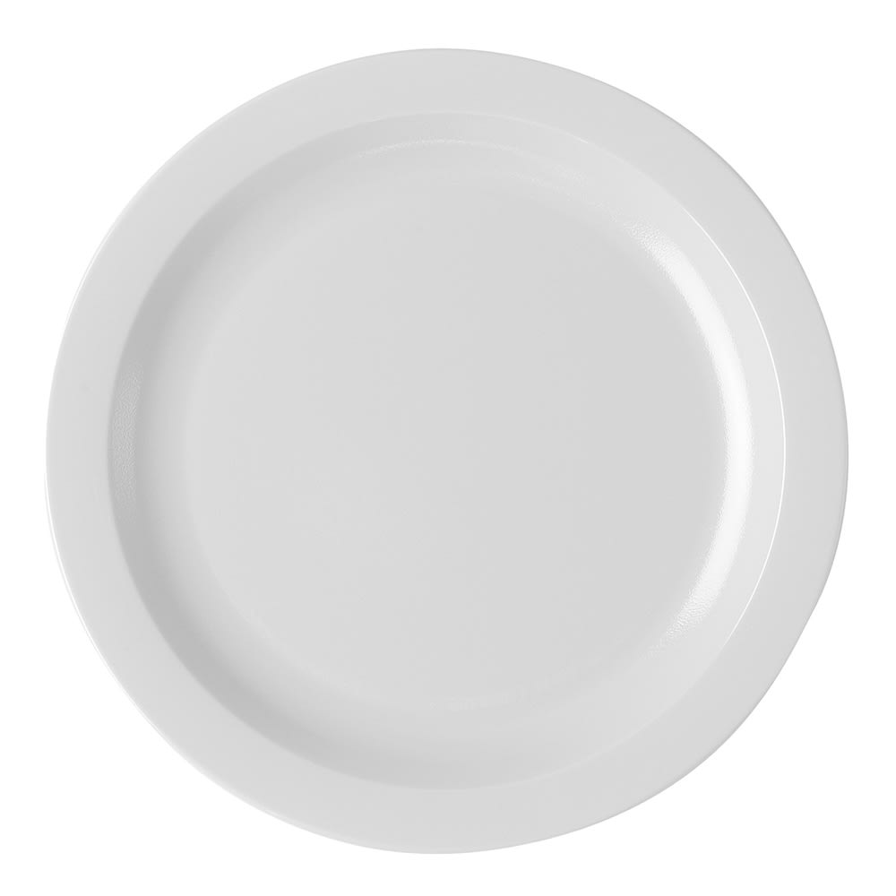 Cambro 10CWNR148 10" Round Plastic Dinner Plate, White