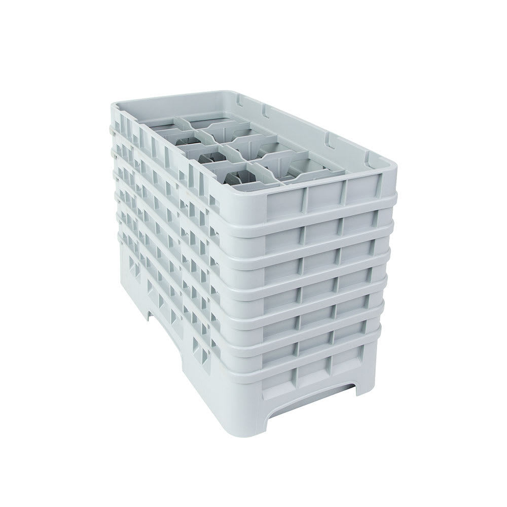 Cambro 10HS1114151 Camrack Glass Rack - (6)Extenders, 10-Compartments, Soft Gray