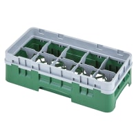 Cambro 10HS318151 Camrack Glass Rack with Extender - 10 Compartments, Soft Gray thumbnail 3