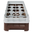 Cambro 10HS318167 Camrack Glass Rack with Extender - 10 Compartments, Brown thumbnail 4