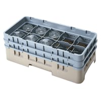 Cambro 10HS434119 Camrack Glass Rack - (2)Extenders, 10 Compartments, Sherwood Green thumbnail 3