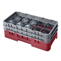 Cambro 10HS434167 Camrack Glass Rack - (2)Extenders, 10 Compartments, Brown thumbnail 4