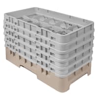 Cambro 10HS958151 Camrack Glass Rack - (5)Extenders, 10 Compartments, Soft Gray thumbnail 3