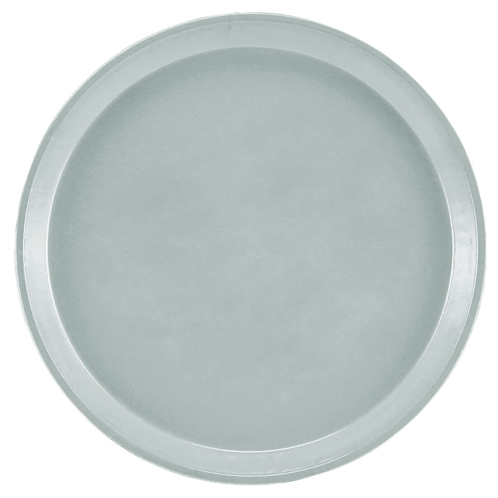 Cambro 1100107 11" Round Serving Camtray - Fiberglass, Pearl Gray