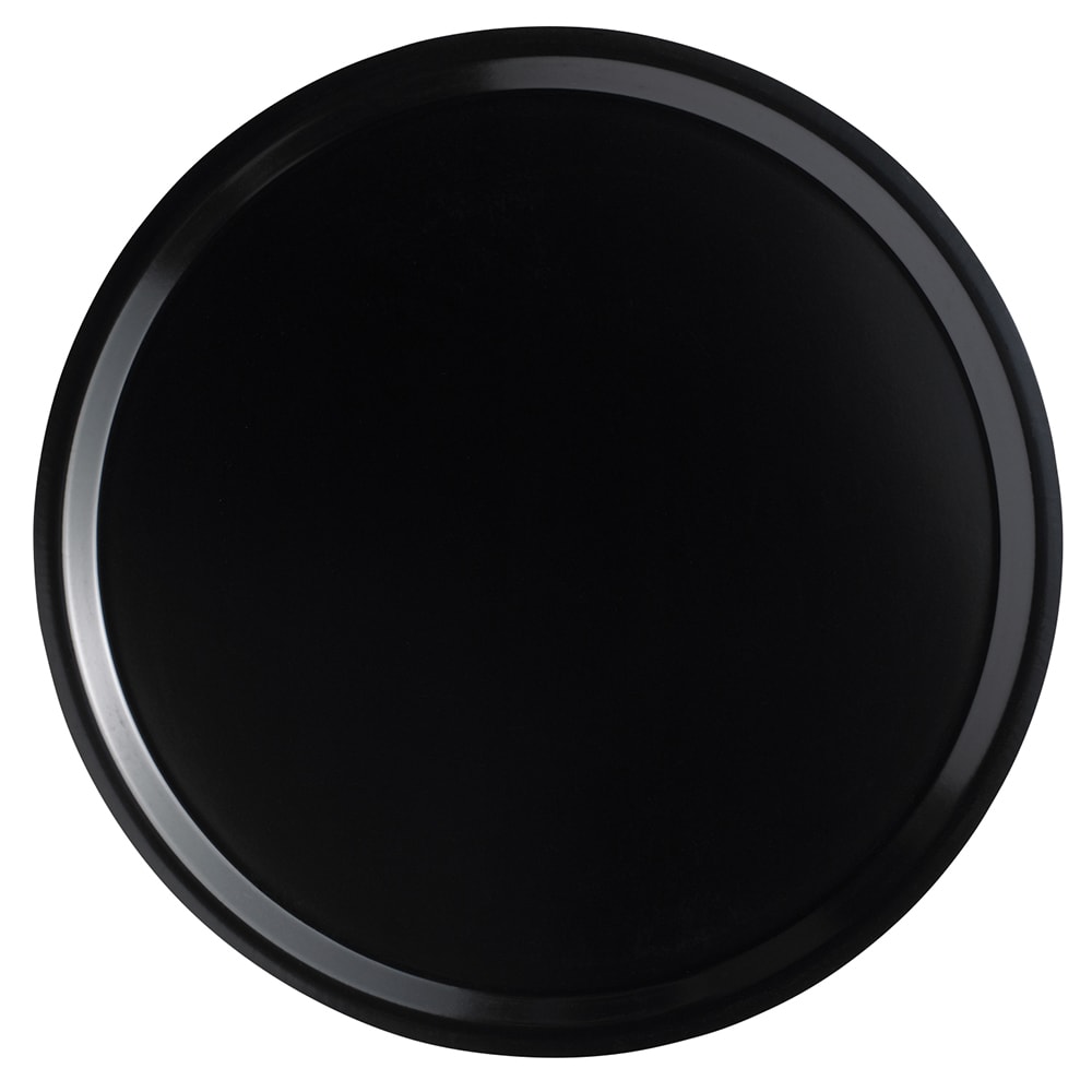 Cambro 1100110 11" Round Serving Camtray - Fiberglass, Black