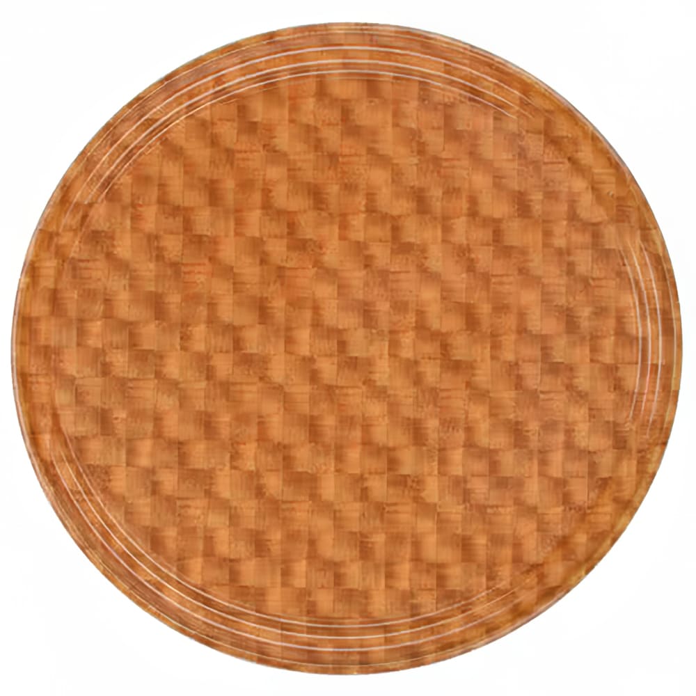 Cambro 1100302 11" Round Serving Camtray -  Fiberglass, Light Basket Weave