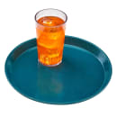 Cambro 1100414 11" Round Serving Camtray -  Fiberglass, Teal thumbnail 2