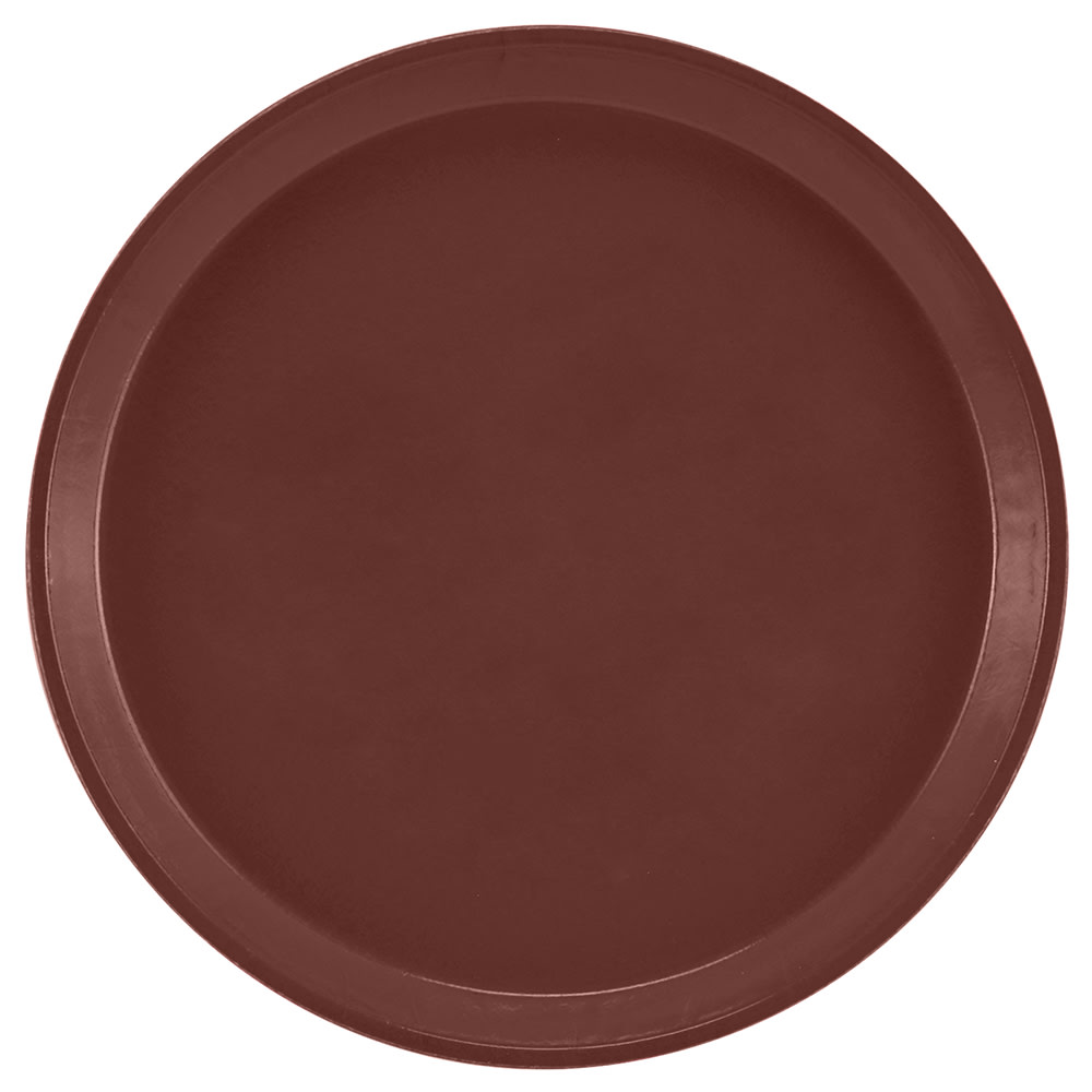 Cambro 1100501 11" Round Serving Camtray -  Fiberglass, Real Rust