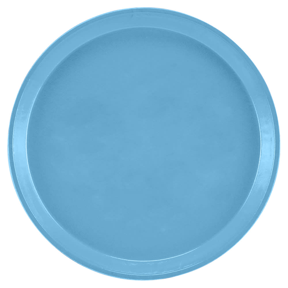 Cambro 1100518 11" Round Serving Camtray -  Fiberglass, Robin Egg Blue