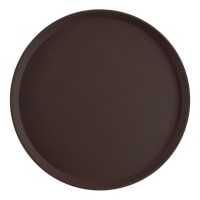 Cambro 1100CT110 11" Camtread Round Serving Tray -  Fiberglass, Black Satin thumbnail 3