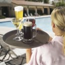 Cambro 1100CT138 11" Camtread Round Serving Tray -  Fiberglass, Tavern Tan thumbnail 2