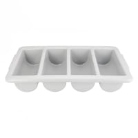 Cambro 1120CBP110 4 Compartment Cutlery Bin - Plastic, Black thumbnail 6