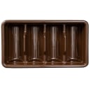 Cambro 1120CBP131 4 Compartment Cutlery Bin - Plastic, Dark Brown thumbnail 3